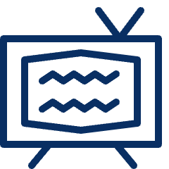 Television Vintage Icon from Cyber Line Set