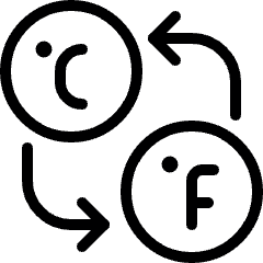Temperature Celsius Fahrenheit Convert Icon from Ultimate Light Set