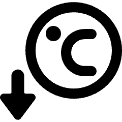 Temperature Celsius Low Alternate Icon from Ultimate Bold Set