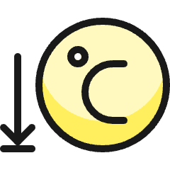 Temperature Celsius Low Icon from Ultimate Colors Set