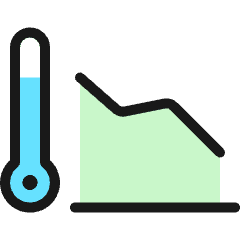Temperature Down Icon from Ultimate Colors Set