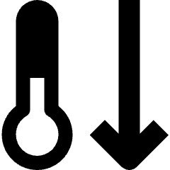 Temperature Drop Icon from Nova Solid Set
