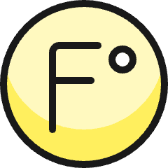 Temperature Fahrenheit Icon from Ultimate Colors Set
