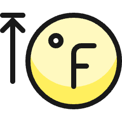 Temperature Fahrenheit High Icon from Ultimate Colors Set
