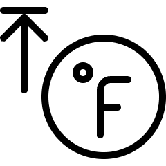 Temperature Fahrenheit High Icon from Ultimate Light Set