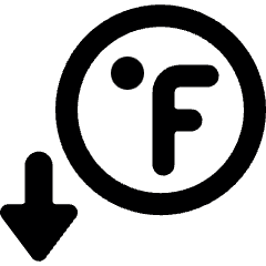 Temperature Fahrenheit Low Alternate Icon from Ultimate Bold Set