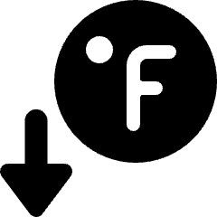 Temperature Fahrenheit Low Icon from Ultimate Bold Set