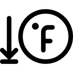 Temperature Fahrenheit Low Icon from Ultimate Regular Set