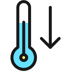Temperature Thermometer Down Icon from Ultimate Colors Set