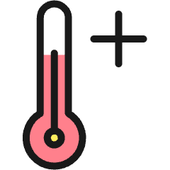 Temperature Thermometer Plus Icon from Ultimate Colors Set