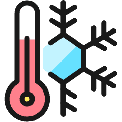 Temperature Thermometer Snow Icon from Ultimate Colors Set