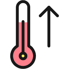 Temperature Thermometer Up Icon from Ultimate Colors Set