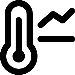 Temperature Up Icon from Ultimate Bold Set