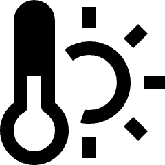 Temperature Warm Icon from Nova Solid Set