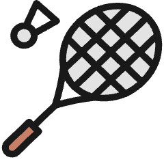 Badminton Shuttlecock Racquet Icon from Ultimate Colors Set