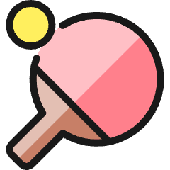 Ping Pong Paddle Icon from Ultimate Colors Set