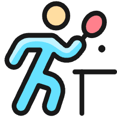 Ping Pong Player Icon from Ultimate Colors Set