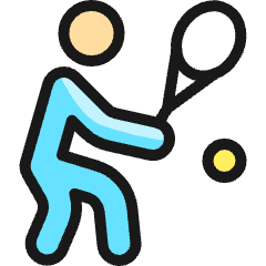 Tennis Backhand Icon from Ultimate Colors Set