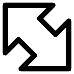 Thick Arrow Diagonal Large 2 Icon from Core Line Set