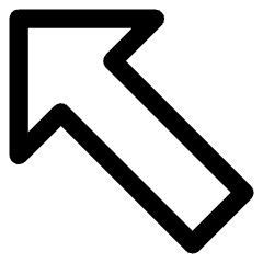 Thick Arrow Diagonal Upper Left Icon from Core Line Set