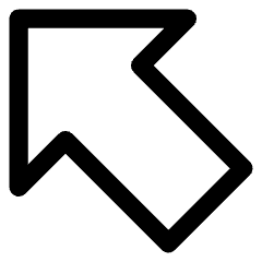 Thick Arrow Diagonal Upper Left Large Icon from Core Line Set