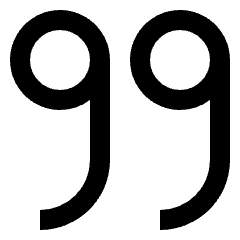Clean line icon of two closing quotation marks. Used for quotes, testimonials, citations, and text formatting.