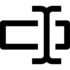 Clean line icon of a text box with a vertical text cursor. Used for text editing, typing, and text fields.
