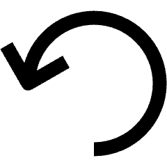Clean line icon of a circular arrow with a left-pointing arrowhead. Used for undo, back, and reset controls.