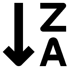 Arrange Alphabetical Decending Icon from Nova Solid Set