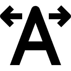 Font Expand Horizontal Icon from Nova Solid Set