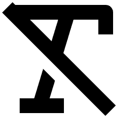 Italic Off Icon from Nova Solid Set