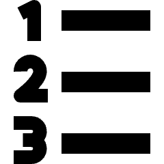 List Number Icon from Nova Solid Set