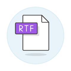Rtf File Illustration from UX Colors Set