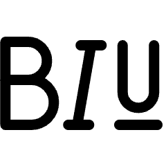 Bold Italic Underline Icon from Ultimate Regular Set