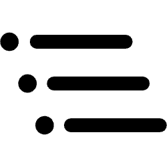 Bullet List Sub Category Icon from Ultimate Bold Set