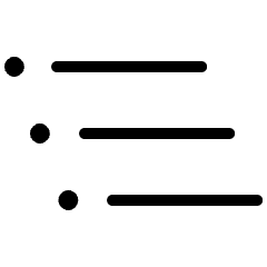 Bullet List Sub Category Icon from Ultimate Light Set