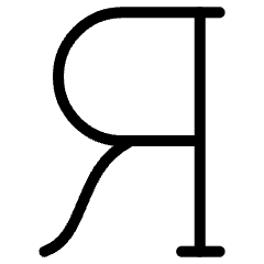 Cyrillic Alphabet Icon from Ultimate Light Set