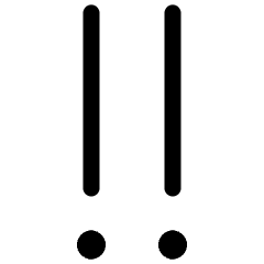 Double Exclamation Mark 1 Icon from Ultimate Regular Set