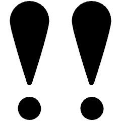 Double Exclamation Mark 2 Icon from Ultimate Bold Set
