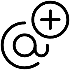 Email Address Add Icon from Ultimate Light Set