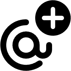 Email Address Add Icon from Ultimate Bold Set