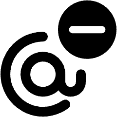 Email Address Remove Icon from Ultimate Bold Set