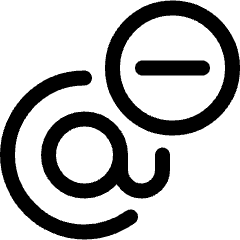 Email Address Remove Icon from Ultimate Regular Set
