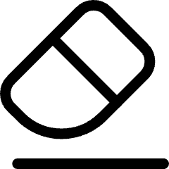 Eraser 1 Icon from Ultimate Regular Set