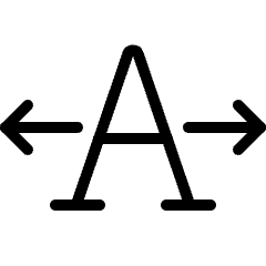 Font Expand Horizontal Icon from Ultimate Light Set