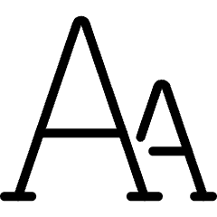 Font Size Icon from Ultimate Light Set