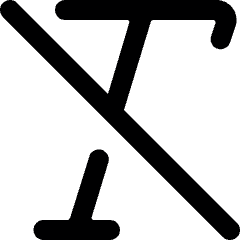 Italic Off Icon from Ultimate Bold Set