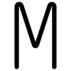 Monospaced Text Character Icon from Ultimate Regular Set