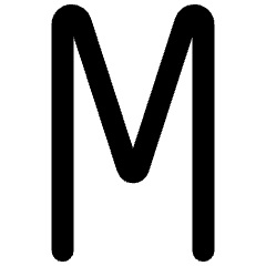 Monospaced Text Character Icon from Ultimate Bold Set