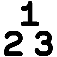 Number Icon from Ultimate Bold Set